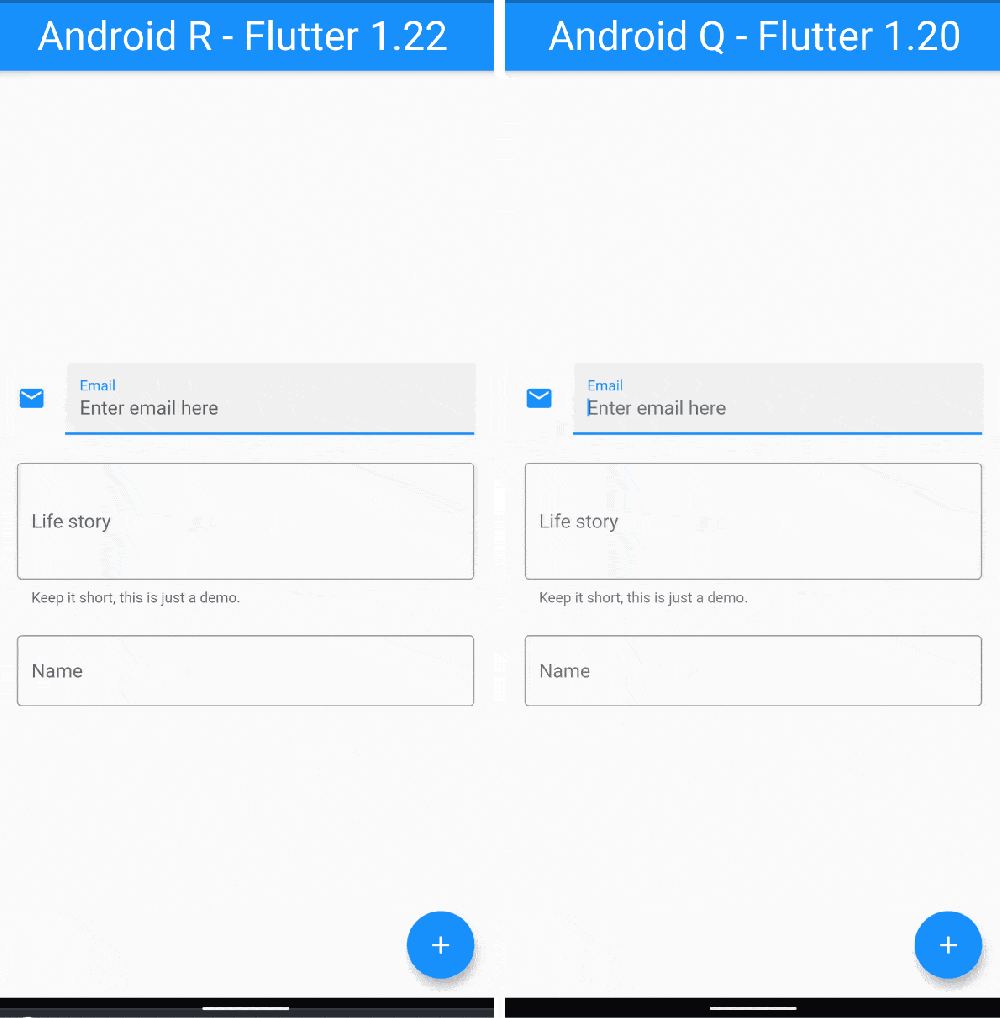 flutter 1 22 android keyboard animation