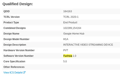 fuchsia nest hub bluetooth sig