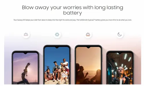 galaxy a14 4g battery life