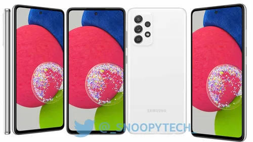 galaxy a52s white leaked render