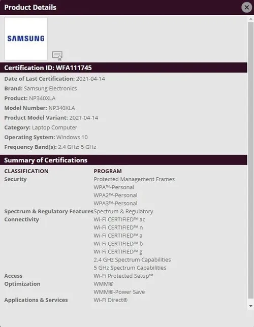 galaxy book go wfa 2