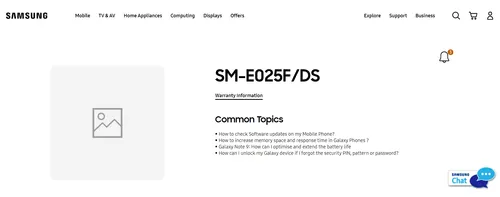 galaxy e02 support page