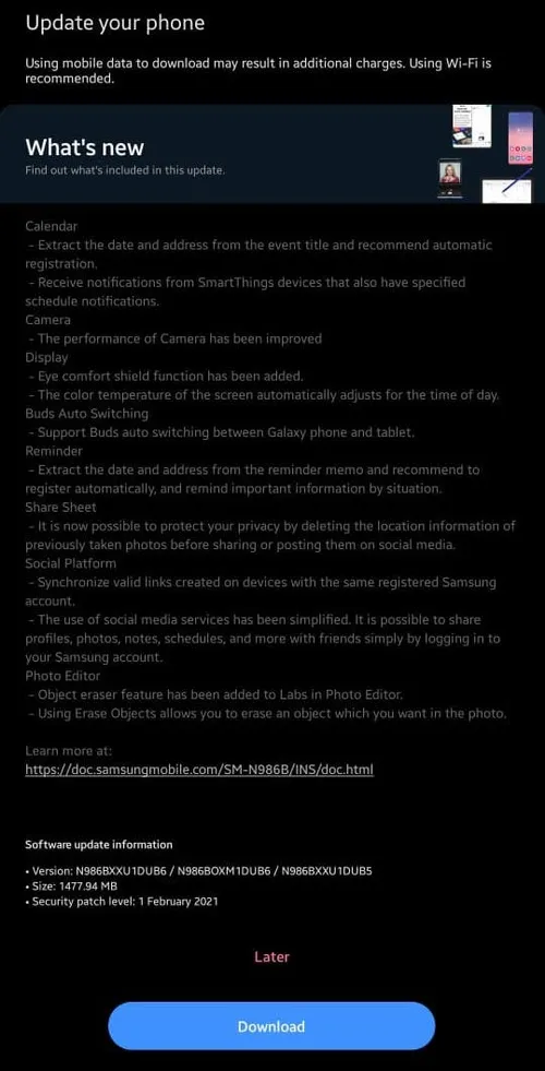 galaxy note 20 oneui31 1