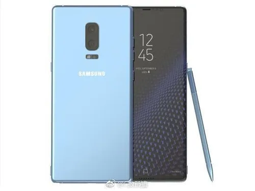 galaxy note 8 coral blue render