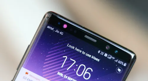 galaxy note 8 review iris scanner