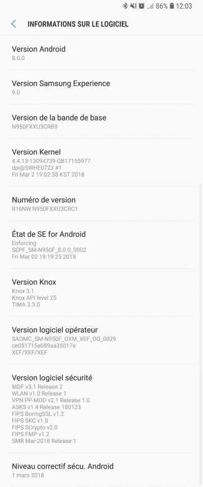 galaxy note8 oreo release