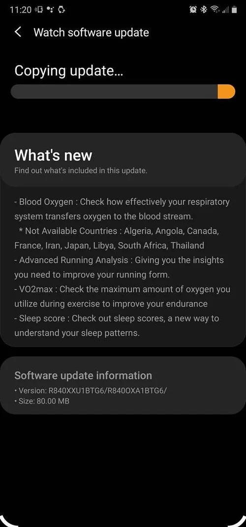 galaxy watch 3 first update