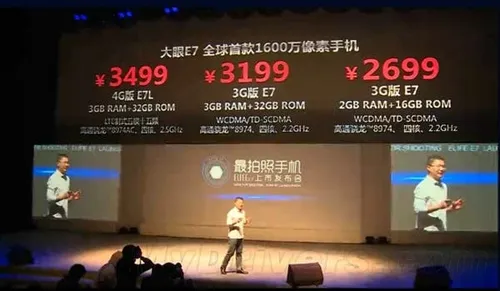 gionee elife e7 price