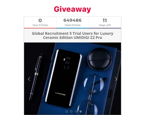 giveaway umidigi z2 pro