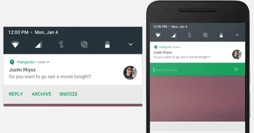 google android n direct reply