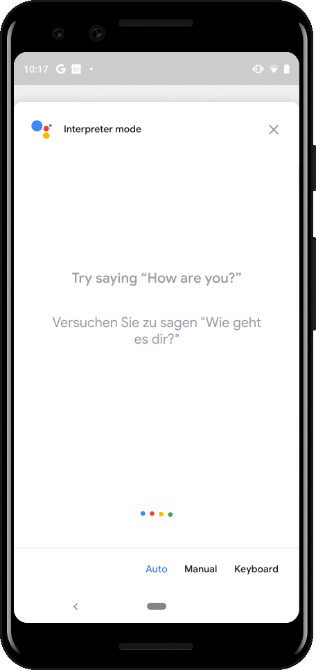 google assistant interpreter mode on mobile