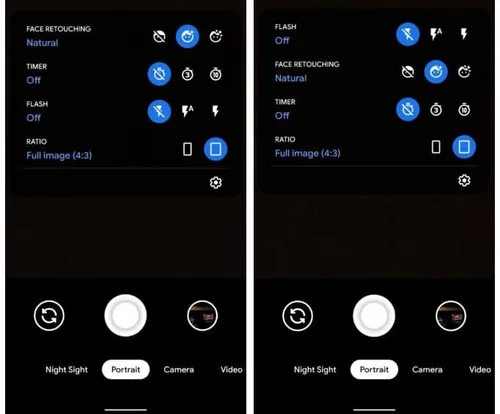 google camera v73 tweaked menu