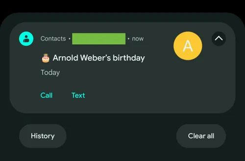 google contacts birthday notification alert