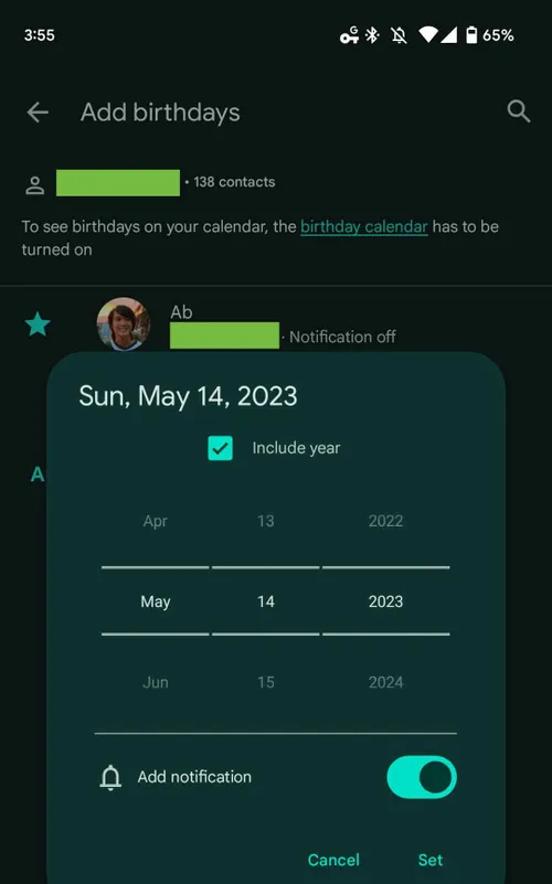 google contacts birthday notifications 3