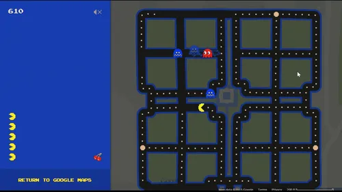 google maps pac man