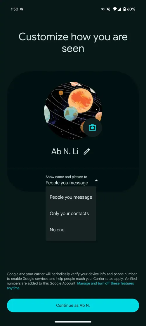 google messages your profile 2