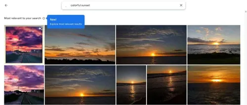 google photos new search