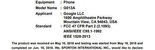 google pixel 3 3 xl fcc 00