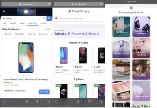 google shopping page