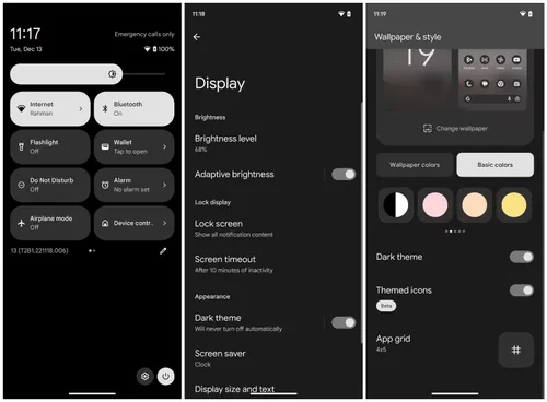 greyscale material you theme