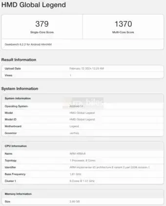 hmd global geekbench a