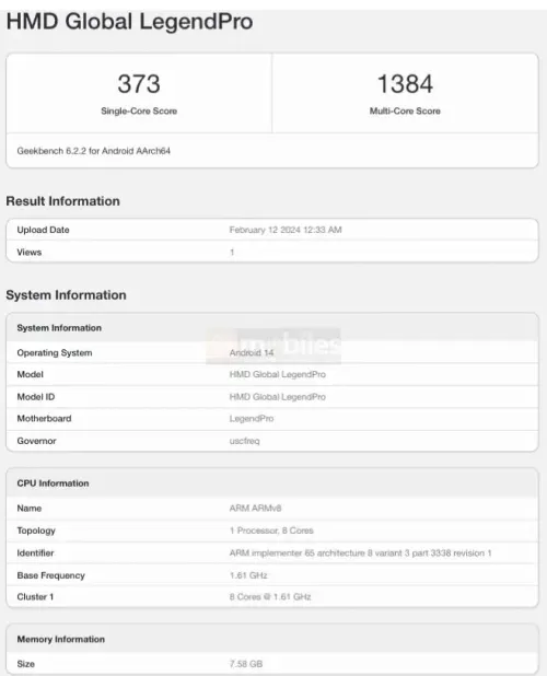 hmd global geekbench