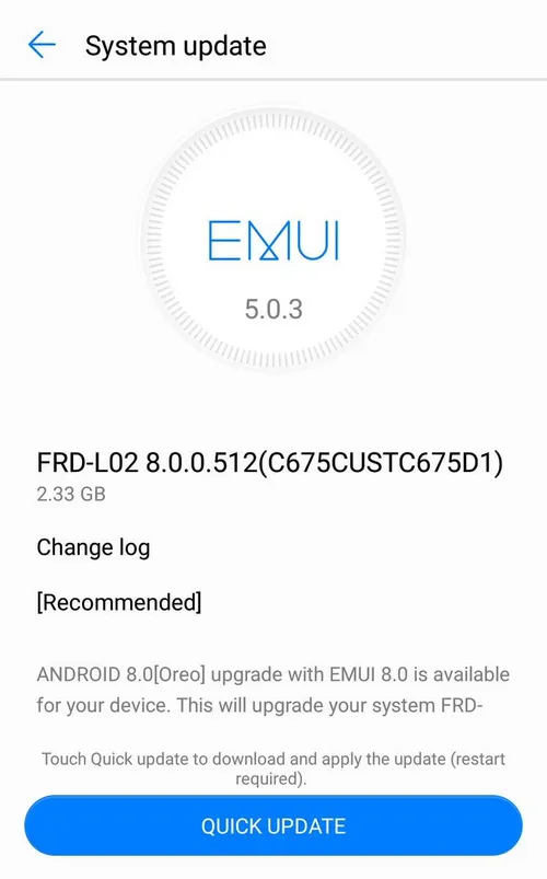 honor 8 android oreo