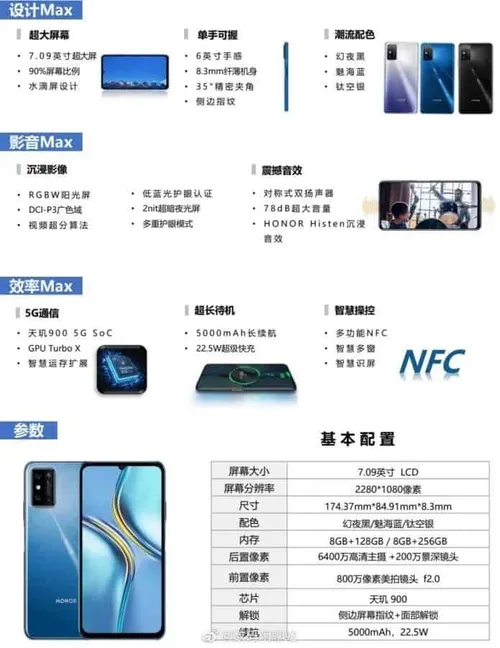 honor x30 max specifications leak 696x902 1