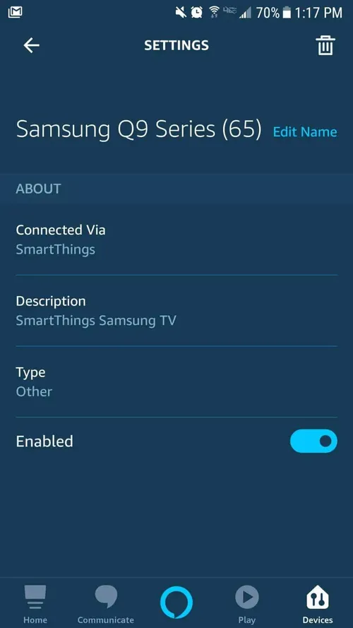 how to connect samsung smart tv to alexa selecting your tv in the alexa app