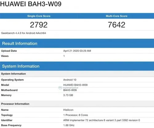 huawei geekbench