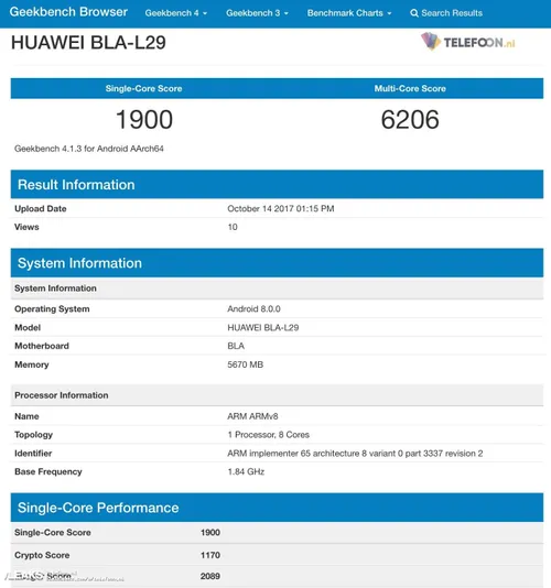 huawei mate 10 pro benchmark