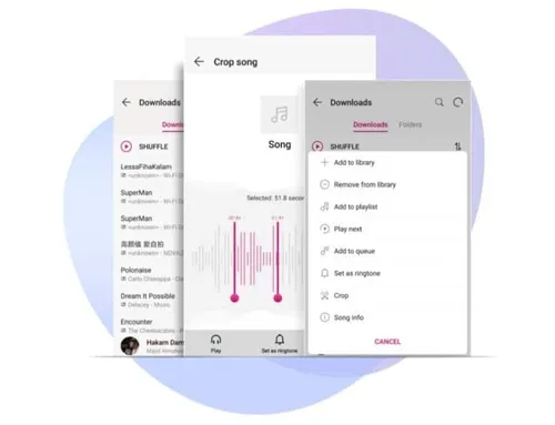 huawei music screenshots
