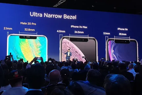 huawei tells us how big the apple iphone xr bezels really are