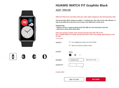 huawei watch fit price