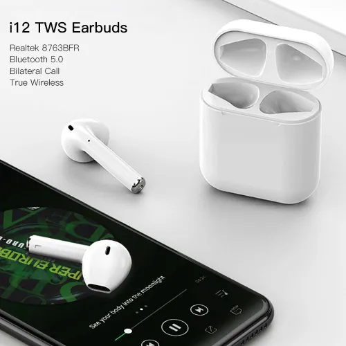 i12 bluetooth 5 0 tws earbuds upgraded edition white 20190330115338991