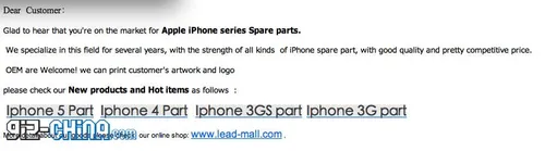iphone 5 lead mall parts