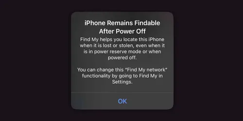 iphone find my offline