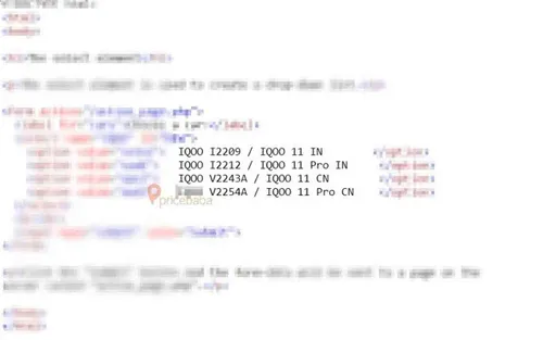 iqoo 11 series model numbers moniker leaked