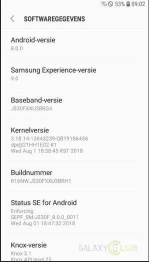 j3 2017 oreo update