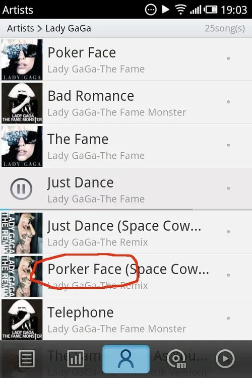 lady gaga porker face meizu m9