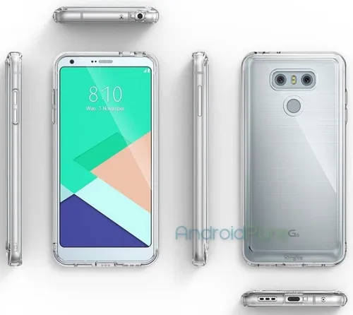 leaked images of the lg g6 wearing a bumper case shows off the design of the flagship phone 7