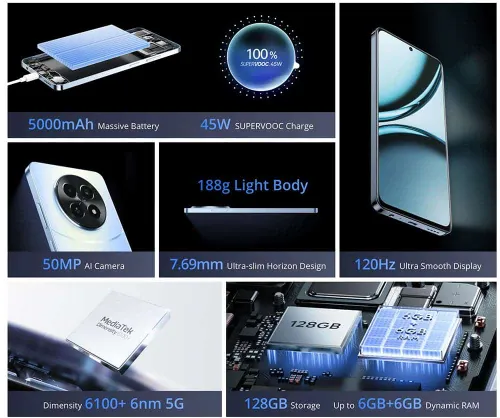 main specs of narzo 70x