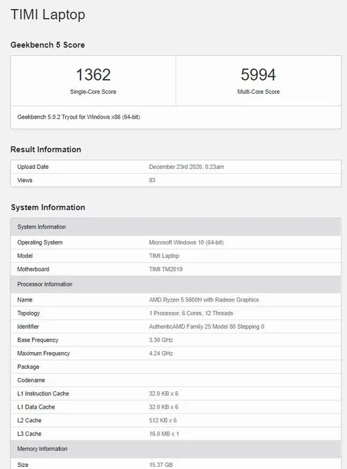 mi notebook pro amd ryzen 5 5600h