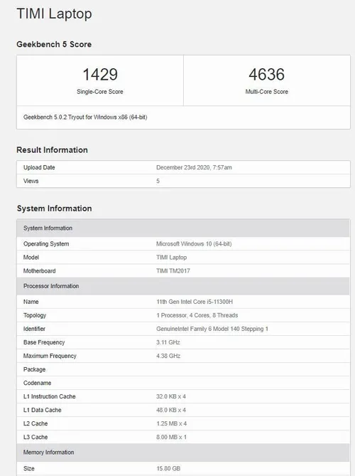 mi notebook pro intel core i5