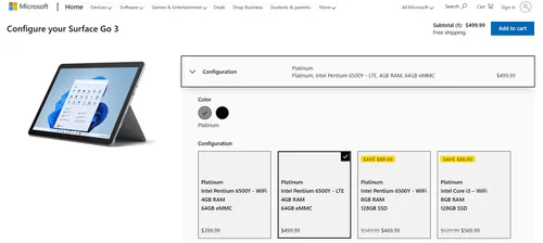 microsoft surface go 3 a
