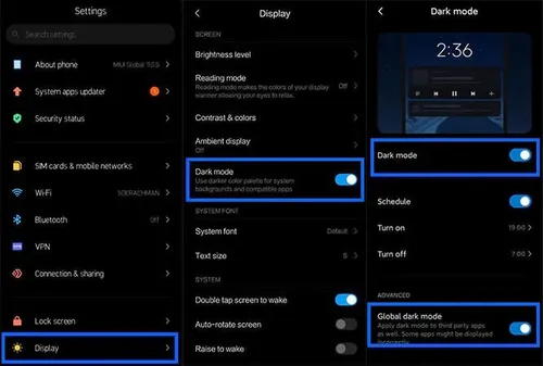 miui dark mode a