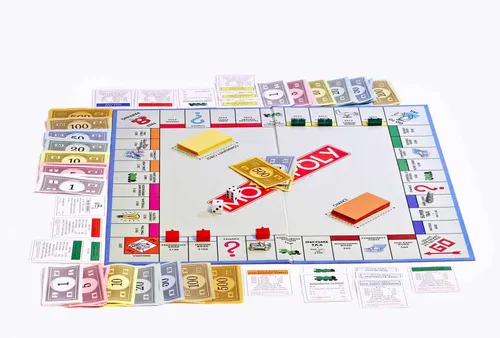 monopoly board on white bg