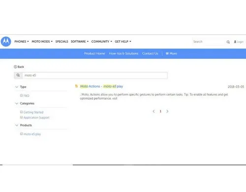 moto e5 play us website