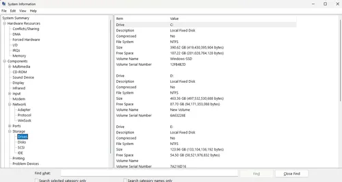 msinfo32 run command