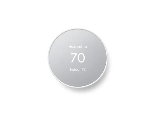 nest thermostat snow front
